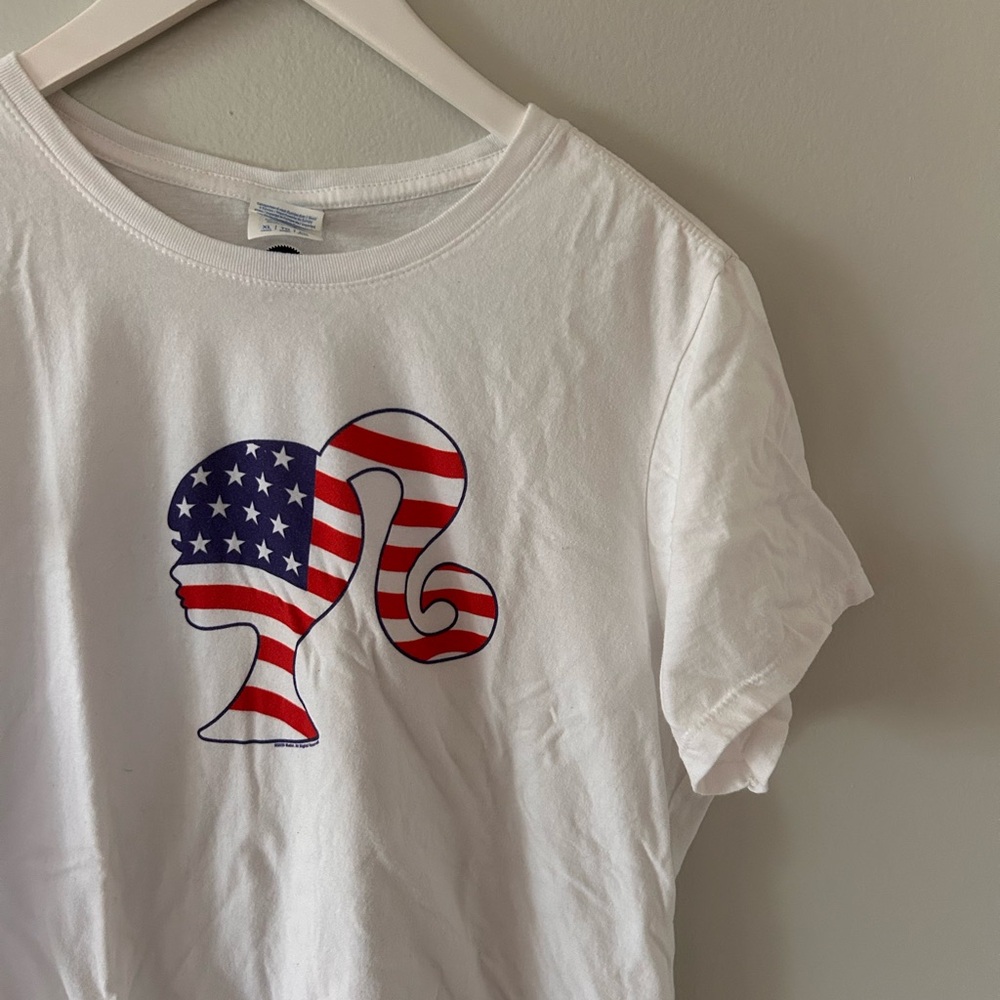 Barbie Mattel patriotic t shirt XL White
